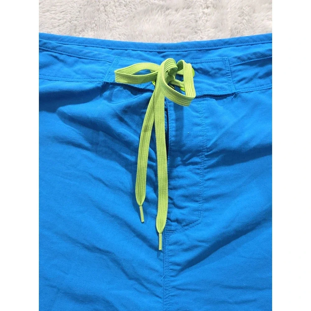 The North Face Mens Swim Surf Board Shorts Trunks Bright Blue Unlined Sz 38